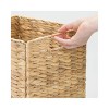 mDesign Hyacinth Woven Cube Bin Basket Organizer, Handles, 6 Pack, Natural/Tan - 4 of 4