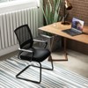 Tangkula Office Mesh Chair Set of 2/4/6/8/10/12 Office Guest Conference Chair w/ Lumbar Support Ergonomic Backrest Metal Frame Sled Base Reception Conference Chair - 2 of 4