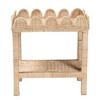 bali & pari Sumana Scallop Side Table: Handcrafted, Mahogany Frame, Open Shelf Storage - image 3 of 4