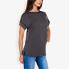 Anna-Kaci Women's Striped Knit Top with Crew Neck and Short Sleeves, Casual Loose Fit Comfortable Blouse - 4 of 4