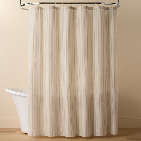 Vertical Stripe Shower Curtain Green/cream - Hearth & Hand™ With ...