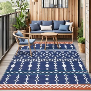 Coucheta Outdoor Rug, Reversible Plastic Camping Rugs, Large Waterproof Floor Mat and Rug for Outdoors, Outside Carpet for Rv, Deck, Camper, Picnic - 1 of 4