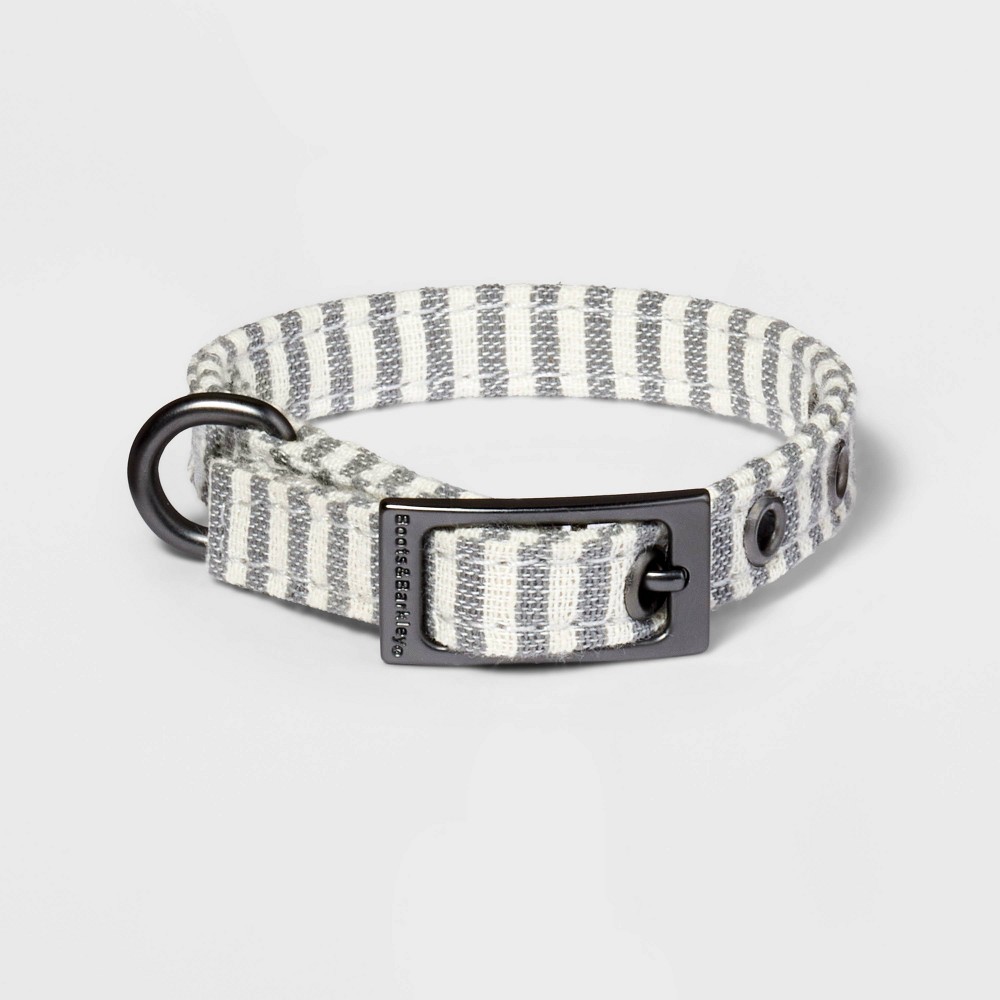 Photos - Collar / Harnesses Striped Fashion Dog Collar with Pin Buckle - XS - Boots & Barkley™