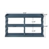 59.8"W Console Table with 3-Tier Open Storage Shelves and Turned Twist Column Effect Support Legs, Narrow Sofa Entry Table - ModernLuxe - 3 of 4