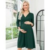 Maternity Dress Women's Velvet Retro V-Neck A-Line Sexy Photoshoot Dress Holiday Dress Evening Dress Wedding Guest Green Velvet7vLarge - 2 of 4