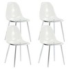 PAGED Transparent Dining Chairs,Armless Crystal Chairs for Home,Kitchen,Living Room,Restaurant - 2 of 4