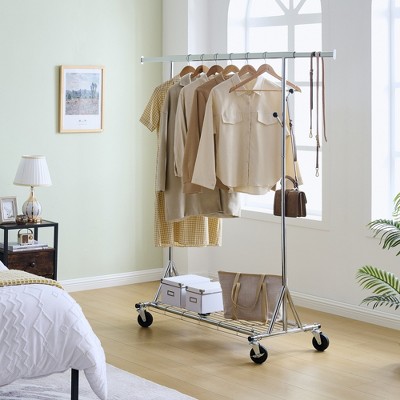 TOBILI Clothes Rack Heavy Duty Clothing Rack 600LBS Rolling Clothes Racks for Hanging Clothes,Commercial Garment Rack Heavy Duty Clothes Rack