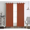 Kate Aurora Hotel Living 2 Pack 100% Blackout Grommet Top Orange Spice Curtain Panels - 2 of 4