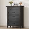 Jojoka Tall Dresser with 5 Spacious Drawers, Freestanding Wooden Storage Chest for Bedroom, Closet, Hallway - 3 of 4