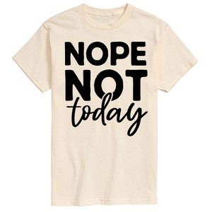 Men's - Instant Message - Nope Not Today Black Ink Short Sleeve Graphic T-Shirt - 1 of 4