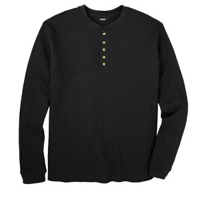 KingSize Men's Big & Tall Tall Waffle-Knit Thermal Henley Tee Tall - 1 of 4