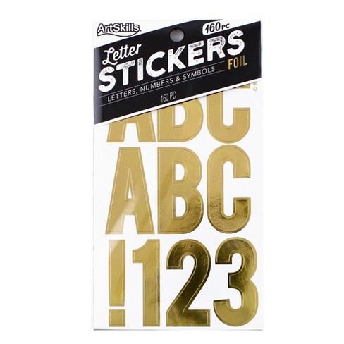 ArtSkills 2 Glitter Number and Letter Stickers for Posters, Signs &  Projects, 72 Pieces
