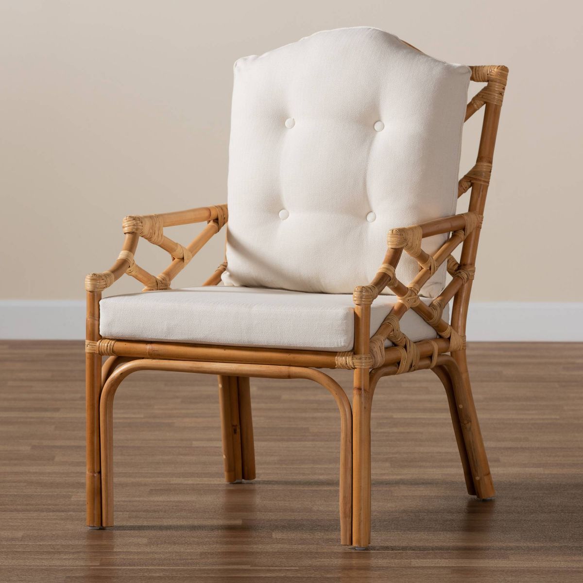 Sonia Rattan Armchair Natural/White - bali & pari - thumbnail 9