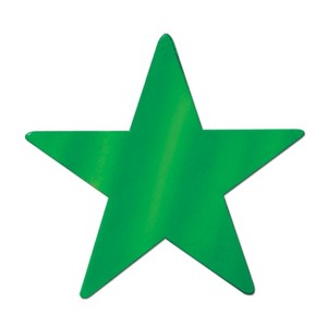 Beistle 9" Foil Star Cutouts Green 13/Pack (55838-G) - 1 of 1