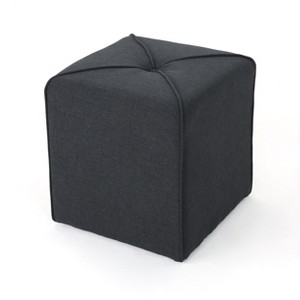 VYNXARIA Dark Charcoal Cube Ottomans and Benches - 16.50 Inches Wide, Versatile Seating Solution - 1 of 4