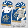 Big Dot of Happiness Royal Prince Charming - Baby Shower or Birthday Party Money and Gift Card Sleeves - Nifty Gifty Card Holders - Set of 8 - 3 of 4