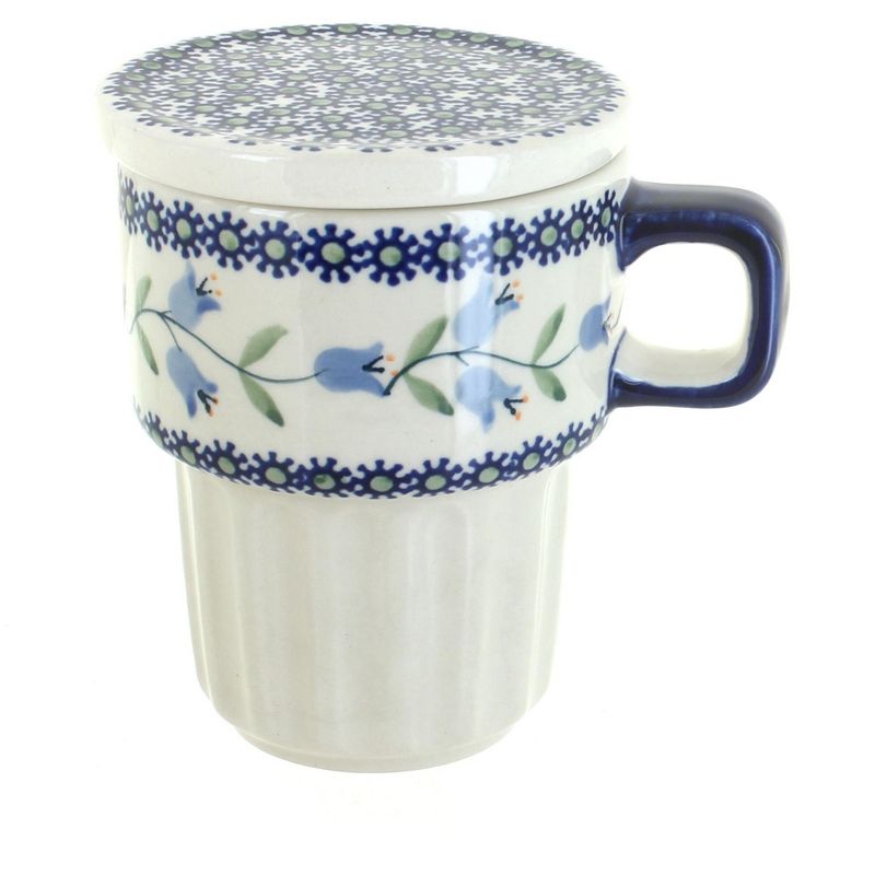 Blue Rose Polish Pottery K131 Manufaktura Large Mug with Lid, 1 of 4