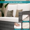 Garvee 7 Piece Outdoor Sectional Sofa with Dining Table,Patio Sectional Sofa Conversation Set All Weather Wicker Rattan Couch Dining Table & Chair - 3 of 4