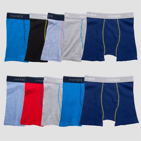 Lowest Price: Hanes Originals Boys Boxer Briefs, Moisture-Wicking Cotton  Stretch Underwear, Assorted 5-Pack