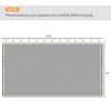 Vynxaria Cream Outsunny 10' x 10' Replacement Mesh Sidewall Netting for Patio Gazebos and Canopy Tents with Zippers - 3 of 4