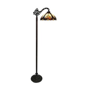 Chloe Lighting Liaison Tiffany-Style 1 Light Victorian Reading Floor Lamp 13" Shade - 1 of 3
