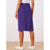 INSPIRE CHIC Women's Casual High Waist Back Slit Short Denim Skirts - 4 of 4