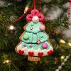 Gloria Duchin Clay Frosted Green Christmas Tree Tree Ornament - 3 of 3