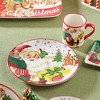 Certified International (Set of 4) 11" Santa's Retro Christmas Dinner Plates - 4 of 4