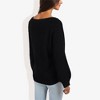 Anna-Kaci Women's V-Neck Long Sleeve Sweater with Ribbed Cuffs - 3 of 4