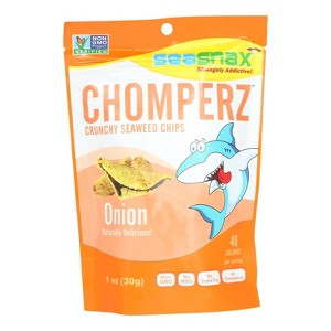 Seasnax Chomperz Onion Crunchy Seaweed Chips  - Case of 8 - 1 OZ - 1 of 3