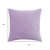 20" X 20" Purple 100% Cotton Zippered Pillow - 3 of 4