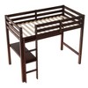 NicBex Twin Size Loft Bed with Desk Pine Bed Frame with Ladder and Full Length Guardrail, No Box Spring Required, Space Saving - 3 of 4