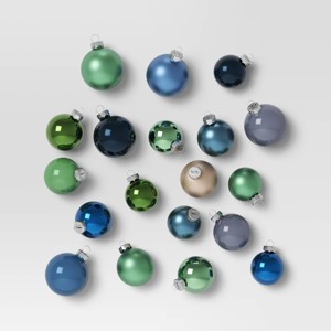 42pc Round Glass Christmas Tree Ornament Set - Wondershop™ - 1 of 3
