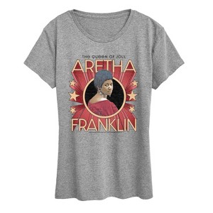 Women's - Aretha Franklin - The Queen of Soul Short Sleeve Graphic T-Shirt - 1 of 4