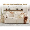 Vipbear 80" Loveseat Sofa Couch Modern Comfy Couch with Deep Seat Spring Cushion, Solid Wood Frame, Removable Cover,Blue/Dark Gray/Light Gray/Beige - 4 of 4