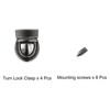 Unique Bargains Decorative DIY Craft Handbag Purse Making Turn Lock Clasps 4 Pcs - 3 of 4