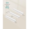 Set of 3 Floating Shelves, 23.6 Inch Wide Wall Shelves with 22 lb Capacity Each & Anti-Slip Edge, for Living Room Kitchen Bathroom, White - 3 of 4