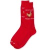 Memoi Men's "Chicken It Twice" Christmas Holiday Novelty Crew Socks Red 10-13 - 3 of 4