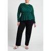 ELOQUII Shirred Peplum Top - 4 of 4