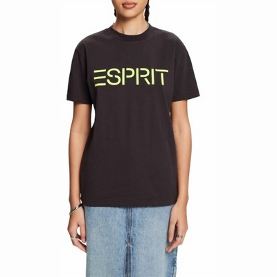 Women's Logo Crewneck Cotton T-shirt - Esprit