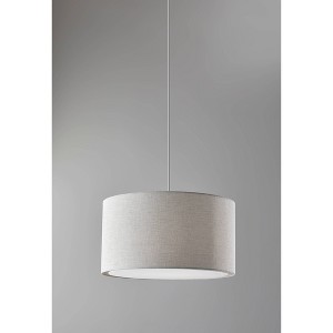 Harvest Large Drum Pendant White - Adesso: Swag Cord, 15ft Cable, ETL Listed, No Bulb Included - 1 of 4