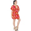HAPPY BAY Women's Summer Bathing Suit Cover-up Mini Wrap Dresses X-Large-XX-Large Orange Tie Dye Design - 3 of 4