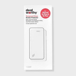 Apple iPhone 16 Plus/iPhone 15 Plus Screen Protector- dealworthy™ - 1 of 3