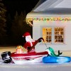 SEVOBAL Inflatable Holiday Decorations 10FT Christmas Inflatable Decoration, Inflatable Santa Fishing on Boat, Multicolored, 118.1"*32.7"*51.2" - 2 of 4