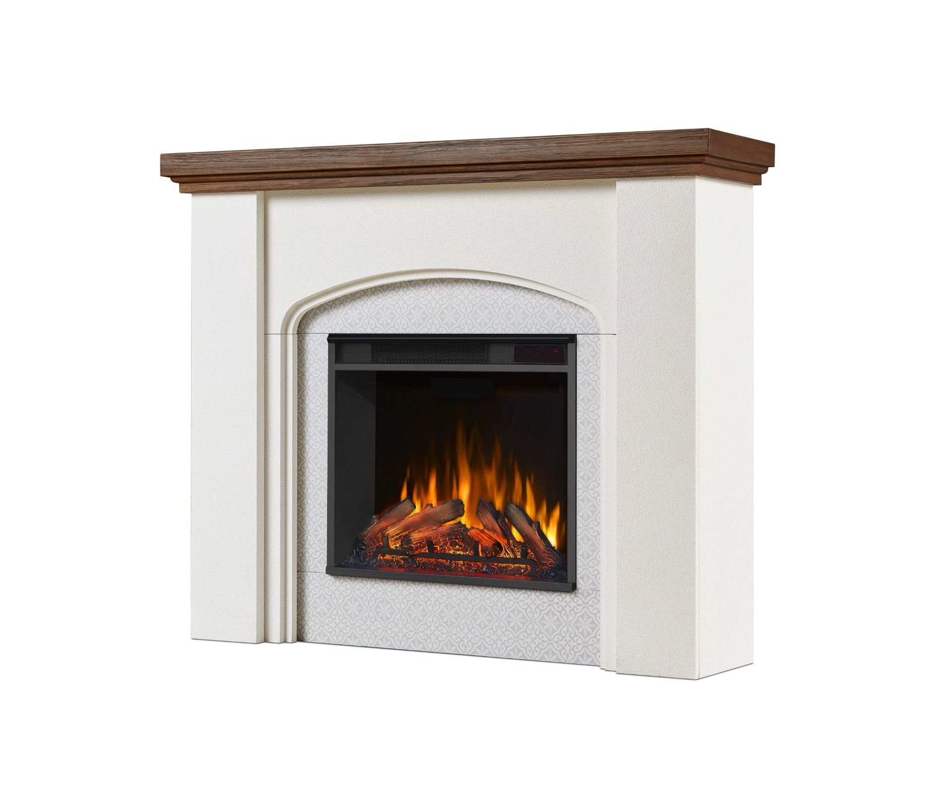 Anika 49" Electric Fireplace in White Stucco by Real Flame