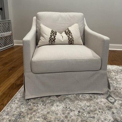 Vivian Park Upholstered Swivel Chair Cream - Thresholdâ¢ Designed With Studio Mcgee : Target