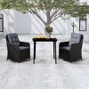 vidaXL 3 Piece Patio Dining Set Black - 31.5" Table Length Black 2 Items - 2 of 4