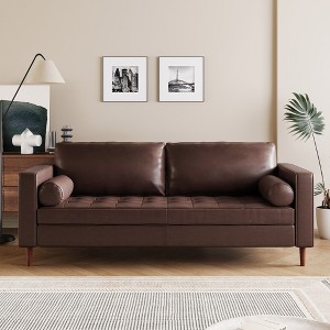 NicBex Modern 3-Seat Tufted Design Sofa Couch for Living Room,Bedroom,PU Leather Upholstered Lounge Settee Sofa with Deep Cushions - 1 of 4