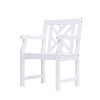 Solhome Lidwina White English Wood Patio Armchair - 2 of 4
