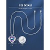 Angel Wings & Heart Necklace with Birthstone, Silver/Gold Tone Jewelry Gift for Women Rose Gold-02-Feb. Amethsy Purple Birthstone - 4 of 4